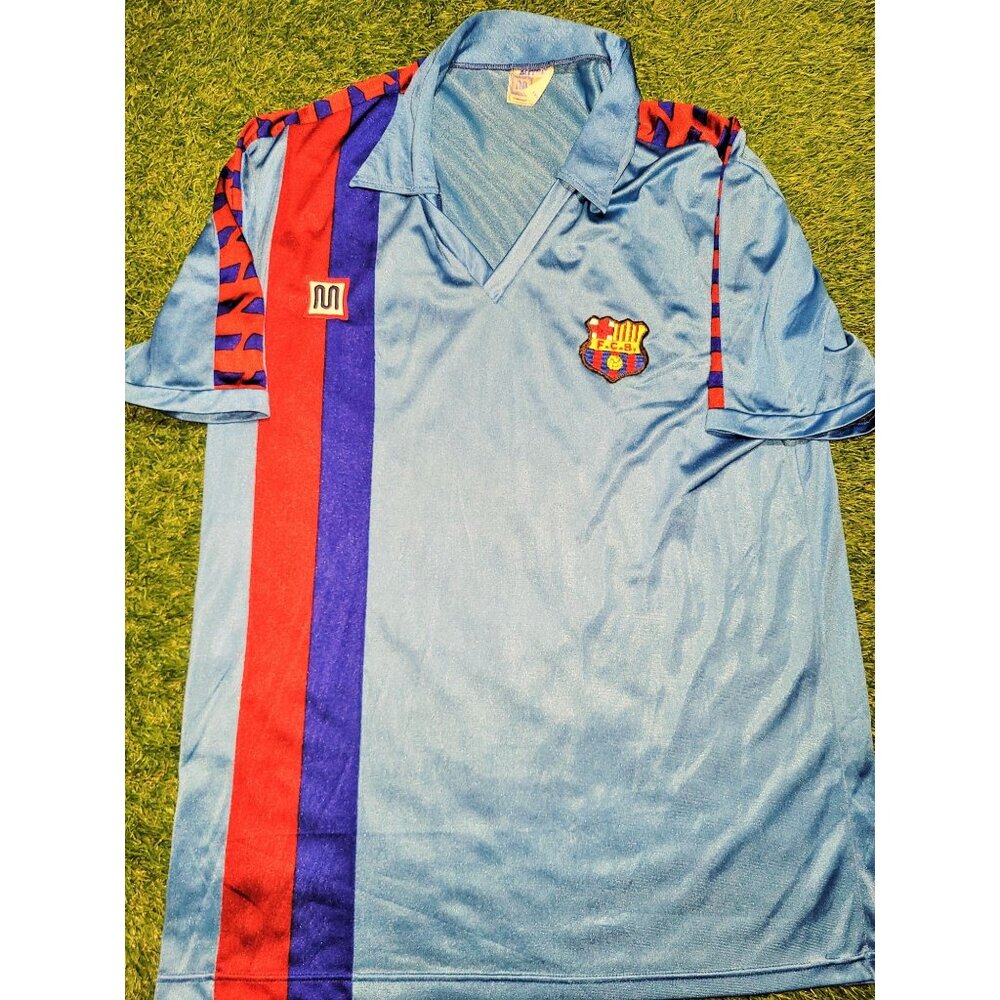 Barcelona Meyba 1985 - 1990 MARADONA ERA Away Soccer Jersey Shirt XL